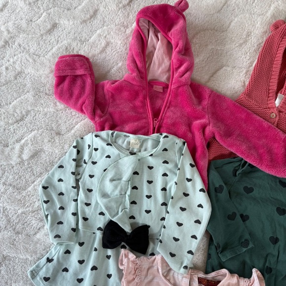 Baby Girl Clothes Lot 5pc 12-18 Months The Place Gap Simple Joys Hearts - Picture 6 of 13